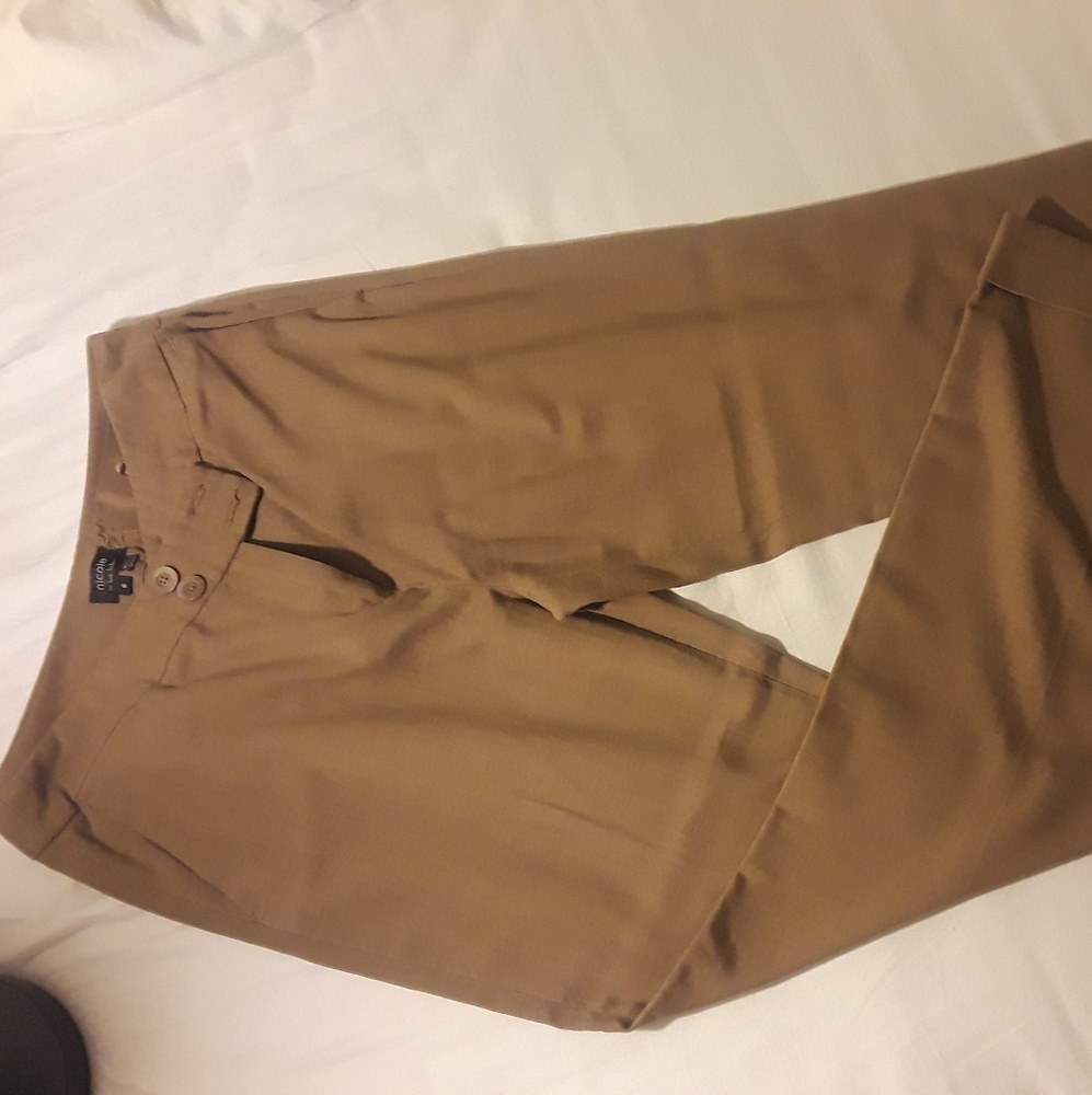 Women's wide leg cuffed slacks